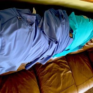 Womens ciel blue scrubs size Large